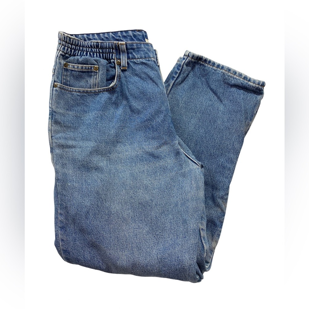 L.L. Bean Flannel‑Lined Relaxed Jeans 16P Original Fit Plaid Lining Straight Leg